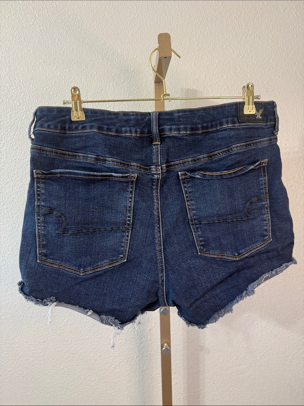 American Eagle Outfitters Dark Indigo- High Rise Shortie -Denim - Size 18 - Picture 4 of 8